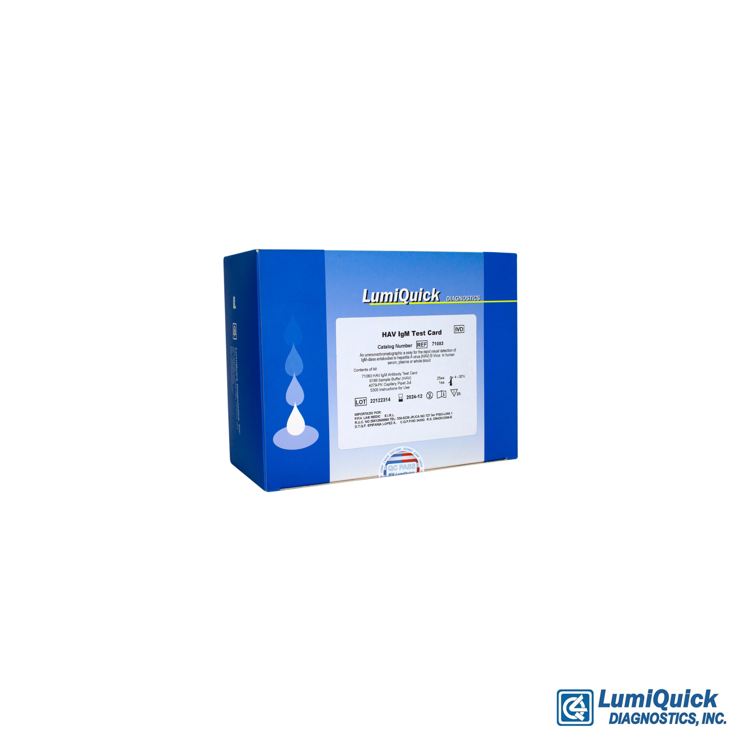 HAV IgM TEST CARD SRPLWB (CAJA X 25) 71083 -1