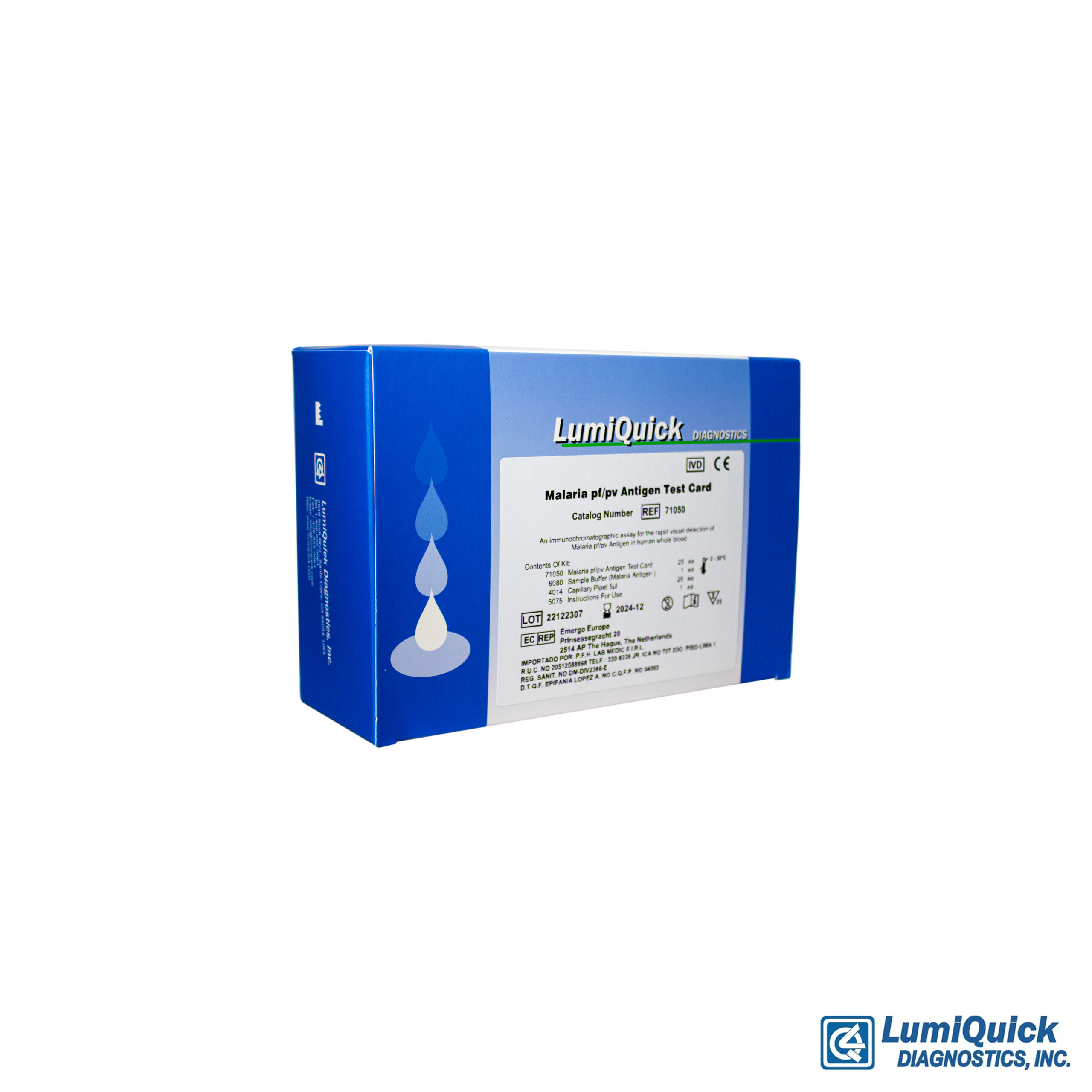 Malaria pf pv antigen test card sr pl wb (caja x 25) 71050
