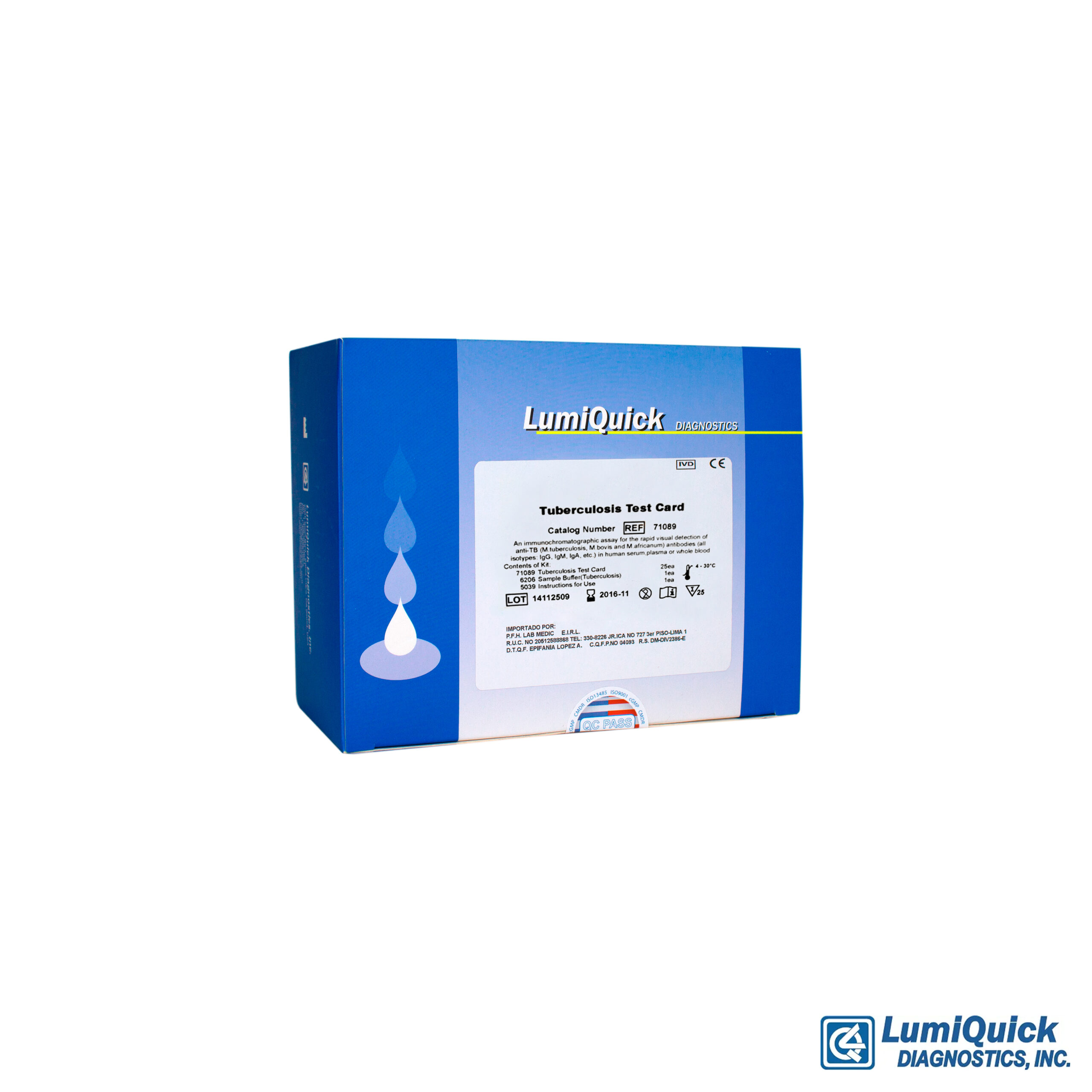 TUBERCULOSIS TEST CARD SR PL WB (CAJA X 25) 71062